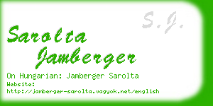 sarolta jamberger business card